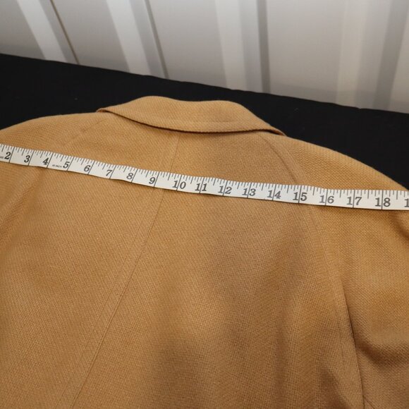 Hickey Freeman Flight Coat Mens Vintage 1973 Tan Wool? Size 50** Approx Custom - Picture 10 of 14